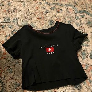 Black and red mini tee